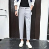 Quần âu nam Hàn Quốc slimfit đen ống côn, vải chống nhăn không bai xù cao cấp - mẫu 2.026 7
