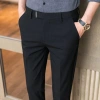 Quần âu nam Luxury Hàn Quốc cao cấp, ôm công sở trẻ, cạp cao ống đứng, vải chéo co giãn, bigsize - Giá 350.000₫ 2