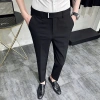 Quần âu nam Luxury Hàn Quốc cao cấp, ôm công sở trẻ, cạp cao ống đứng, vải chéo co giãn, bigsize - Giá 350.000₫ 4
