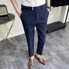 Quần âu nam Luxury Hàn Quốc cao cấp, ôm công sở trẻ, cạp cao ống đứng, vải chéo co giãn, bigsize - Giá 350.000₫ 8