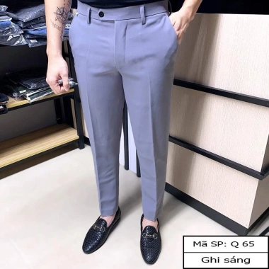 Quần Âu Nam PRESENT chất liệu Tuyết Hàn cao cấp, thiết kế trơn basic slimfit 8