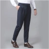 Quần âu nam Sidetab cạp cao Regular, vải rayon tự nhiên, thoáng mát - Geele 379.500đ 2