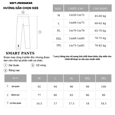 Quần âu nam SOFT MENSWEAR cạp cao Hàn Quốc ống suông baggy vải co giãn 280.000₫ 6