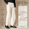 Quần Âu Nam Trắng Kem Slimfit Cao Cấp Vải Dày Lên Form Chuẩn Công Sở Giá 399k