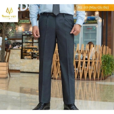 Quần âu nam trung niên ống suông, dáng đứng, vải chống nhăn, bigsize - 100.000₫ 4