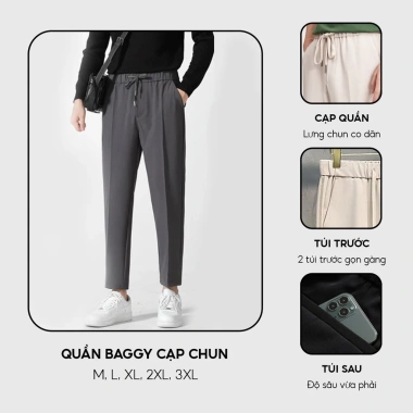 Quần âu nam WoO đai chun vải tuyết Hàn ống suông công sở Hàn Quốc 138.000₫ 5 Quần âu nam WoO đai chun vải tuyết Hàn ống suông công sở Hàn Quốc 138.000₫ 5