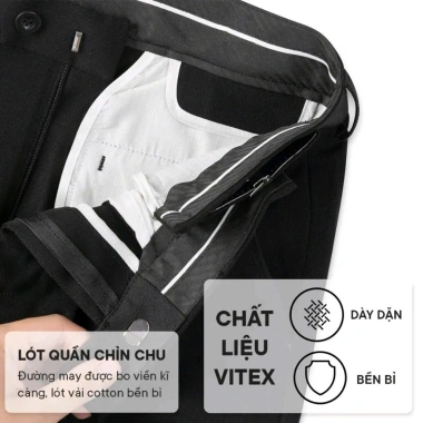 Quần Âu Nam Xuân Vũ Clothing - Quần Tây Sidetab Lưng Cao Dáng Baggy, Cạp Đai Chỉnh Eo, Giá Ưu Đãi 179.000₫