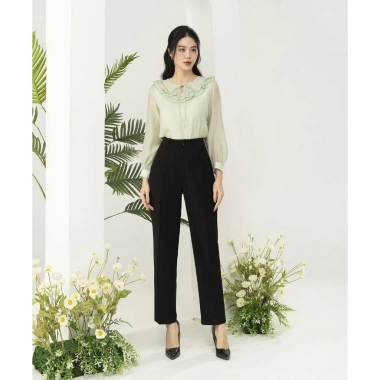 Quần âu nữ baggy cạp cao ống đứng chuẩn phom LAVENDER gumac thái hòa giá 168k 2