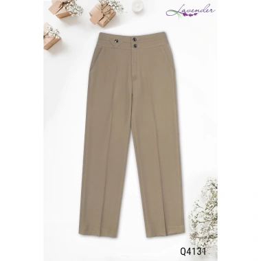 Quần âu nữ LAVENDER FASHION ống đứng chất liệu chéo nhật cao cấp, cạp đính cúc sang trọng, giảm giá 22% chỉ 360.000đ 3
