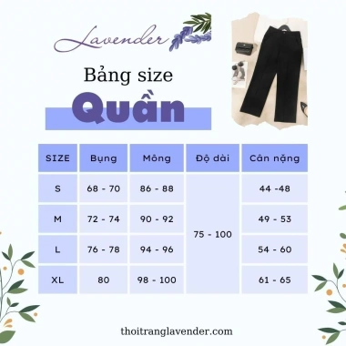 Quần âu nữ LAVENDER FASHION ống đứng chất liệu chéo nhật cao cấp, cạp đính cúc sang trọng, giảm giá 22% chỉ 360.000đ 7