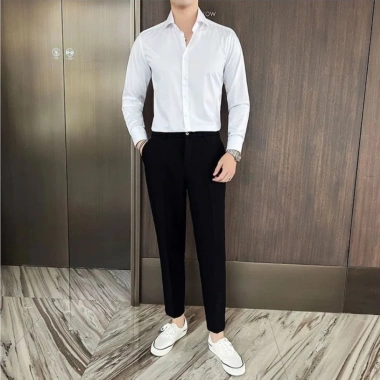 Quần âu ôm cotton giãn 4 chiều, không nhăn không xù, lịch lãm, 189.800₫