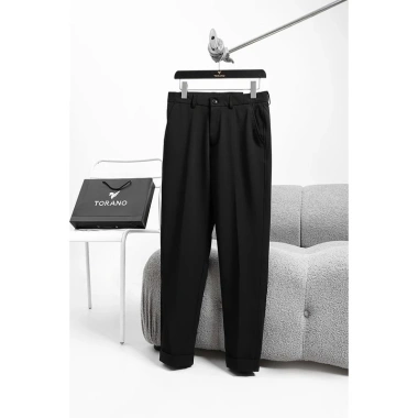 Quần âu slimfit nam trơn cạp luồn chun thêu logo Lịch Lãm Trẻ Trung Hàn Quốc GABT503 giá chỉ 749.000₫