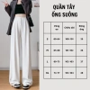 Quần Âu Tây Nữ ống Suông rộng, vải mềm mịn không nhăn, dáng xuông cạp cao 155k 2