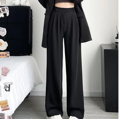 Quần Âu Tây Nữ ống Suông rộng, vải mềm mịn không nhăn, dáng xuông cạp cao 155k 8 Quần Âu Tây Nữ ống Suông rộng, vải mềm mịn không nhăn, dáng xuông cạp cao 155k 8