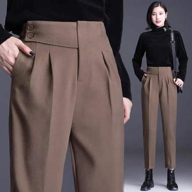 Quần Baggy Cạp Cao 2 Cúc Lệch Lưng Chun Siêu Đẹp - Giá chỉ 109.000 VND 3 Quần Baggy Cạp Cao 2 Cúc Lệch Lưng Chun Siêu Đẹp - Giá chỉ 109.000 VND 3
