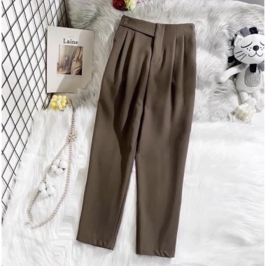 Quần Baggy Cạp Cao 2 Cúc Lệch Lưng Chun Siêu Đẹp - Giá chỉ 109.000 VND