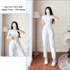 Quần baggy cạp cao nữ 2 khuy Anmy - ống đứng tôn dáng, vải mềm mại, giá 250k 2