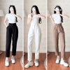 Quần baggy cạp cao nữ 2 khuy Anmy - ống đứng tôn dáng, vải mềm mại, giá 250k 6