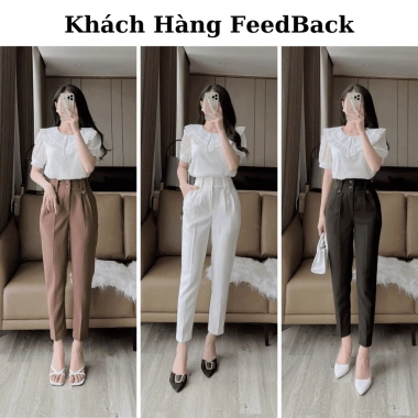Quần baggy cạp cao nữ 2 khuy Anmy - ống đứng tôn dáng, vải mềm mại, giá 250k 8 Quần baggy cạp cao nữ 2 khuy Anmy - ống đứng tôn dáng, vải mềm mại, giá 250k 8
