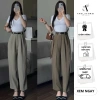 Quần Baggy Công Sở Nữ Lưng Cao Gold Nhật Mềm Mịn Dáng Thụng Dài 92-93cm 166k