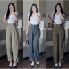 Quần Baggy Công Sở Nữ Lưng Cao Gold Nhật Mềm Mịn Dáng Thụng Dài 92-93cm 166k 2