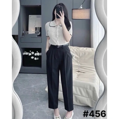Quần Baggy Công Sở Nữ Lưng Cao Gold Nhật Mềm Mịn Dáng Thụng Dài 92-93cm 166k 7