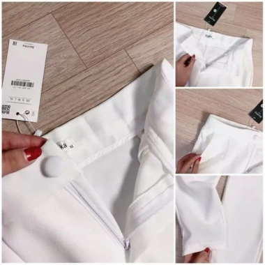 Quần baggy cúc bọc quần tây nữ đẹp lưng cao thoải mái đi học - Giá 108.000 VND