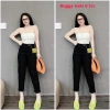 Quần Baggy Kaki 9 tấc lưng cạp cao chất dày co giãn bigsize giảm giá 199k