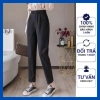 Quần baggy lưng cao 2 cúc lệch chất liệu tuyết mưa, sang, thoải mái đi học đi làm 2