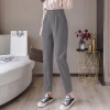 Quần baggy lưng cao 2 cúc lệch chất liệu tuyết mưa, sang, thoải mái đi học đi làm 3