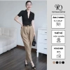 Quần baggy lưng cao công sở nữ dáng carrot xếp ly tôn trắng nâu đất đen giảm giá 333.300₫