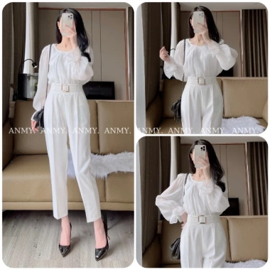 Quần baggy lưng cao khóa sườn Anmy - ống đứng tôn dáng công sở, chỉ 250k 10