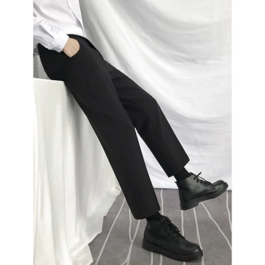 Quần baggy nam KLAY vải hàn ống rộng, co giãn thoải mái, thời trang giá 109.433đ 4