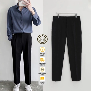 Quần baggy nam OFS Hàn Quốc, ống suông vải co giãn mềm nhẹ - chỉ 107.074 VND