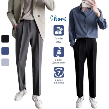 Quần baggy nam ống rộng không nhăn không xù Premium thời trang QBG giá 130.000₫