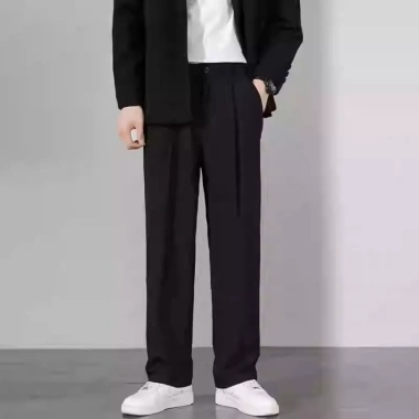Quần baggy nam ống suông cạp chun co giãn, mềm mịn, phù hợp công sở - 136.000₫