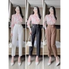 Quần baggy nữ Anmy ống đứng cạp cao, quần tây lưng cao 2 khuy cách điệu tôn dáng - 250k 2