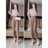 Quần baggy nữ Anmy ống đứng cạp cao, quần tây lưng cao 2 khuy cách điệu tôn dáng - 250k 5