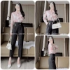 Quần baggy nữ Anmy ống đứng cạp cao, quần tây lưng cao 2 khuy cách điệu tôn dáng - 250k 8