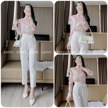Quần baggy nữ Anmy ống đứng cạp cao, quần tây lưng cao 2 khuy cách điệu tôn dáng - 250k 9 Quần baggy nữ Anmy ống đứng cạp cao, quần tây lưng cao 2 khuy cách điệu tôn dáng - 250k 9
