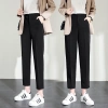 Quần baggy nữ basic lưng cao chất tuyết mưa - Giá 140k, thích hợp đi học, đi làm 4