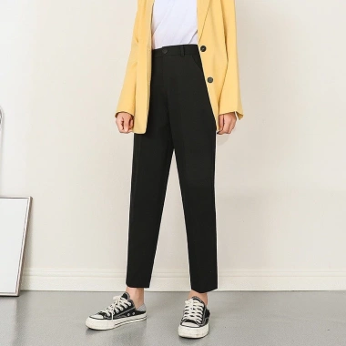 Quần baggy nữ basic lưng cao chất tuyết mưa - Giá 140k, thích hợp đi học, đi làm