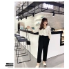 Quần baggy nữ Bigsize 60-100kg, quần tây công sở lưng cao ống rộng, đi học đi làm chỉ 200.000 VND 4