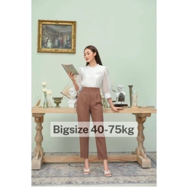 Quần baggy nữ cạp cao 2 khuy bigsize 40‑75kg lưng chun - Quần tây công sở mã 236 94.000₫ 7