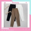 Quần baggy nữ cạp cao tây âu công sở 4 khuy dài, vải mềm đa màu đen trắng nâu - Giá 105.000đ
