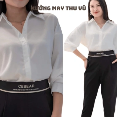 Quần baggy nữ cạp cao Thu Vũ – quần tây công sở UMI, co giãn 4 chiều, mềm mát, chỉ 102.400₫