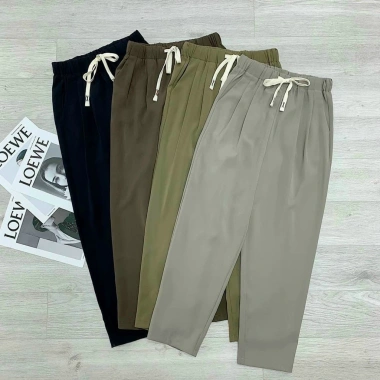 Quần Baggy Nữ Cạp Chun Dây Rút - Vải Ru.by Hàn Dày Dặn, Mềm Mại, Giá 150k 5