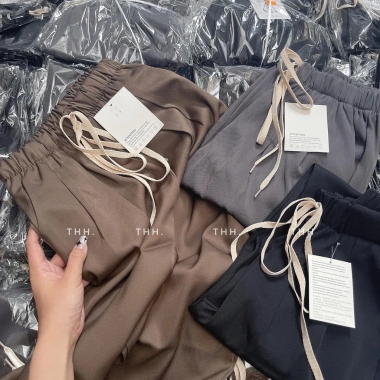Quần Baggy Nữ Cạp Chun Dây Rút - Vải Ru.by Hàn Dày Dặn, Mềm Mại, Giá 150k 9