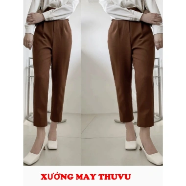 Quần baggy nữ cạp khuy Thu Vũ – Quần tây vải umi co giãn 4 chiều, thấm mồ hôi, giá 180k 6
