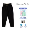 Quần baggy nữ cạp logo H Thu Vũ, quần tây cạp cao, vải umi co giãn 4 chiều